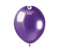 Gemar 5" Pack 50 Latex Balloons Shiny Purple #097