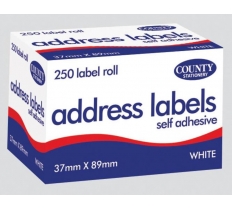County Address Labels 250 On A Roll 37mm X 89mm