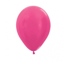 Metallic Solid 12" Fuchsia 512 Latex Balloons 30cm - 50 Pack