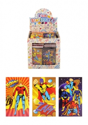 Super Hero 9.3cm X 5.5cm Notebook X 168 ( 9p Each )