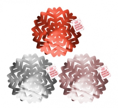 Metallic Snowflake Christmas Placemat