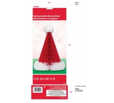 12" Santa Hat Hny cmb Cntrpc