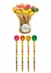 Smiley Face Pencil With Eraser Top X 24 ( 21p Each )