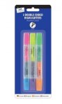 3 Double Ended Highlighters ( 6 Colours )