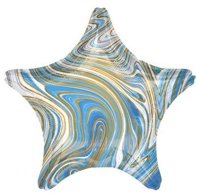 Marblez Blue Star Standard Hx Foil Balloons S15