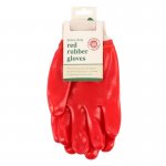 HEAVY DUTY GARDEN RED RUBBER GLOVE