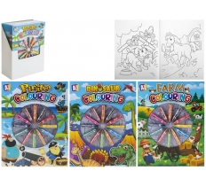 A4 Boys Colouring Book With 12 Crayons ( Assorted Designs )