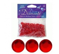 6mm D[[130]]cor Diamante Diamonds 28G Red