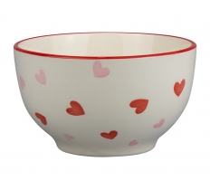 Valentines Day Heart Printed Bowl 14cm