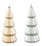 Christmas Metallic Tree Candle 17cm