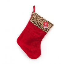 Christmas Stocking Leopard Print 45cm