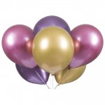 6 Pack 11" Platinum Latex Balloon