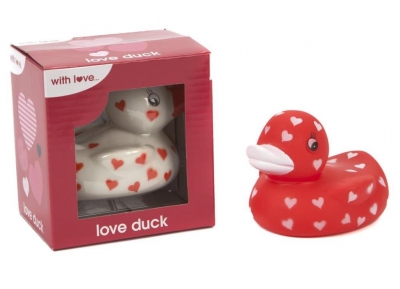 Heart Print PVC Duck ( Assorted Colours )