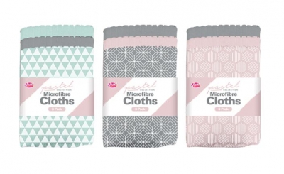 Pastel Microfibre Cloths - 3 Pack