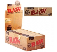 Raw Classic Single wide Cigarette Paper 50 Pack