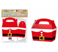 Santa Suit Treat Boxes 12cm Pack Of 10