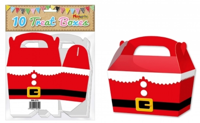 Christmas Santa Suit Treat Boxes 12cm ( 10 Pack )