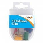 Tiger Essential 4 Fold Back Clips Coloured