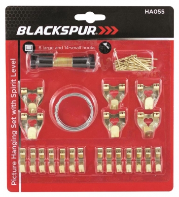 Blackspur Picture Hanging Set And Spirit Level