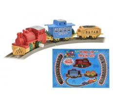 8Pc Wind Up Plastic Train Set