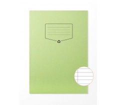 A4 Recycled Exercise Book 32lvs X 10 Ruled 8mm Green