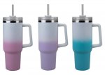 Double Wall Ombre Drinking Cup with Straw 40oz ( Assorted )