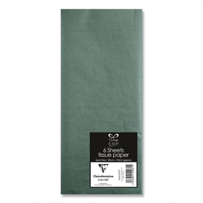 Dark Green Tissue Paper ( 6 Sheets )