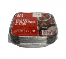 Foil Containers & Lids 18 Pack No 2