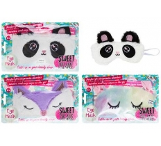 Plush Eye Mask in printed Poly Bag