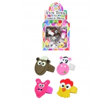 Farm Animal 3cm Ring Assorted Designs X 156 ( 15p Each )