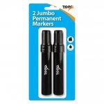 Tiger Jumbo Markers Black Chisel Tip 2 Pack