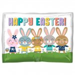 Super Shape: Happy Easter Bunnies Balloon