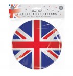 Union Jack Self Inflating Balloon 2 Pack