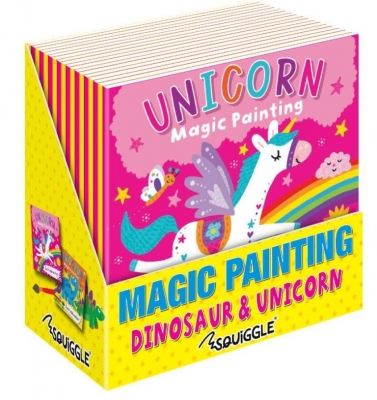 Unicorn & Dinosaur Magic Painting Book 20 X 20cm
