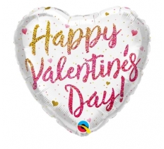 Qualatex 18" Heart Valentines Day Glitter Ombre Balloon