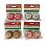 Mini Xmas Baking Cups 100 Pack