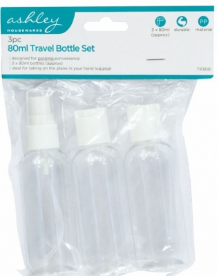 Travel Bottle Set 80ml 3 Pack