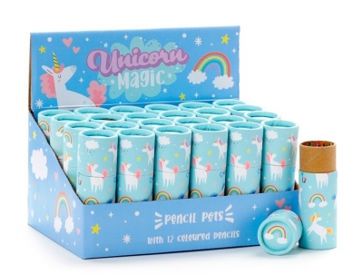 Unicorn Magic Pencil Pot with 12 Colouring Pencils