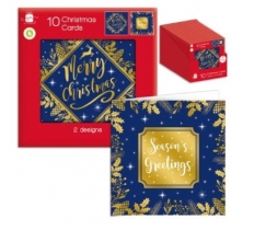 Midnight Blue Christmas Cards Pack of 10