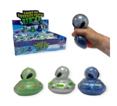 Light Up Squeezy Alien UFO 8cm