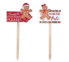 Gingerbread Man Yard Stake 60Cm