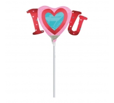 Minishape: Satin Infuse I Heart U Balloon