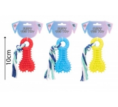 Pets Small Dog & Puppy Rubber Rope Toy 3 Colours