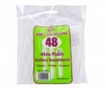 Assorted Plastic Cutlery 48 Pack