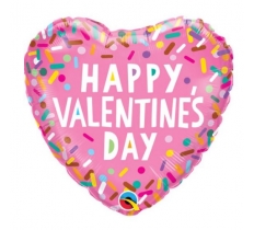 Qualatex 18" Heart Valentines Day Sprinkles Balloon