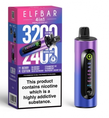 Elf Bar 4 In 1 Vape Prefilled Pod Kit Berry Edition