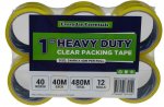 Clear Tape 1" x 12 pack