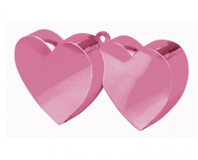 Pink Double Heart Balloon Weights 170g / 6oz