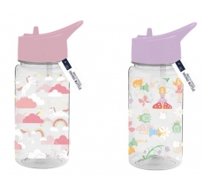 Girls Printed Bottle With Straw 400ml