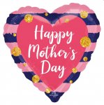 Navy & Pink Mothers Day Standard Foil Balloon